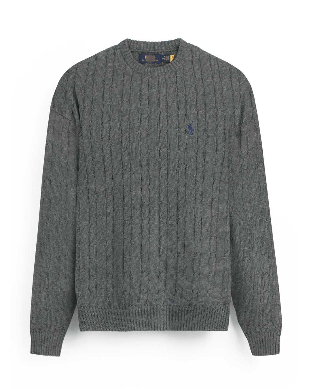 Brandahub sweaters RL Cable-Knit Cotton Sweater (dark heather grey)