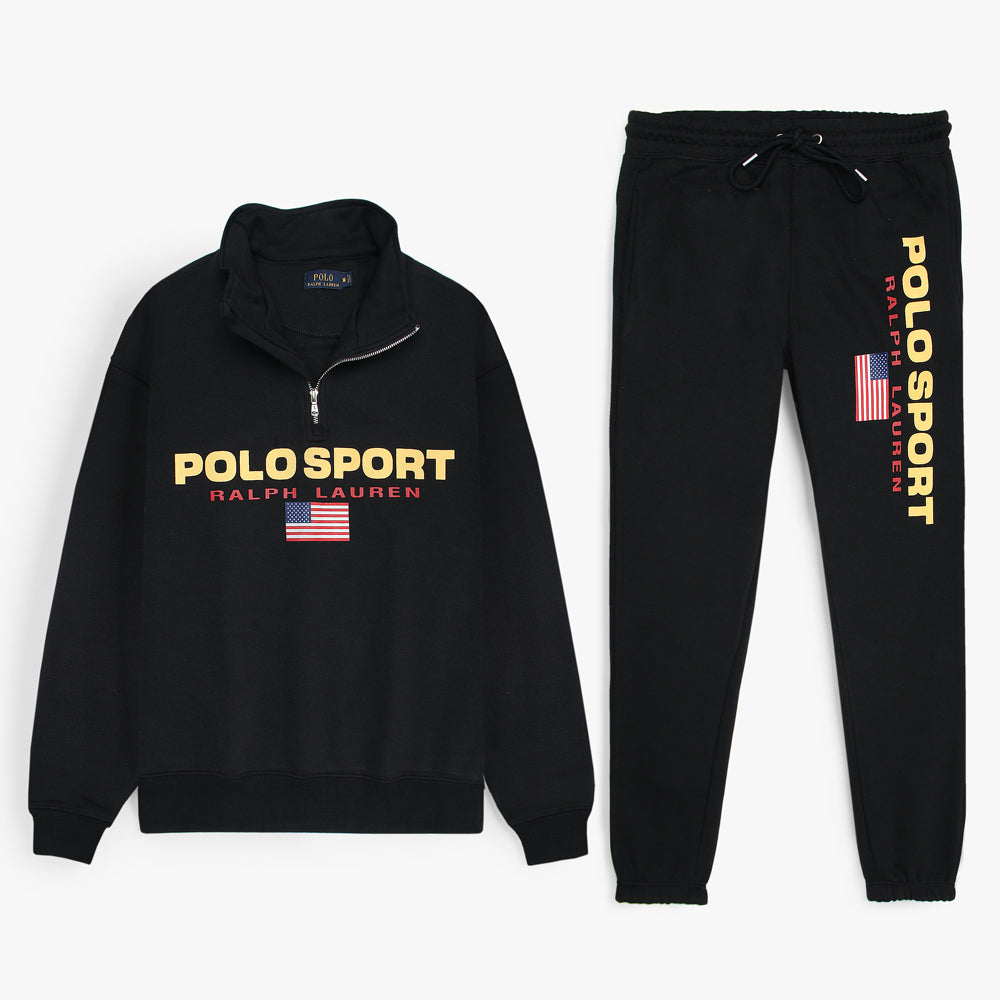 Rl Sport Fleece Tracksuit (Black)