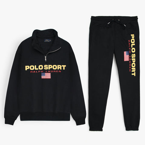 Rl Sport Fleece Tracksuit (Black)