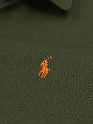PRL Cotton Twill Jacket (collar) (olive green) - brandahub