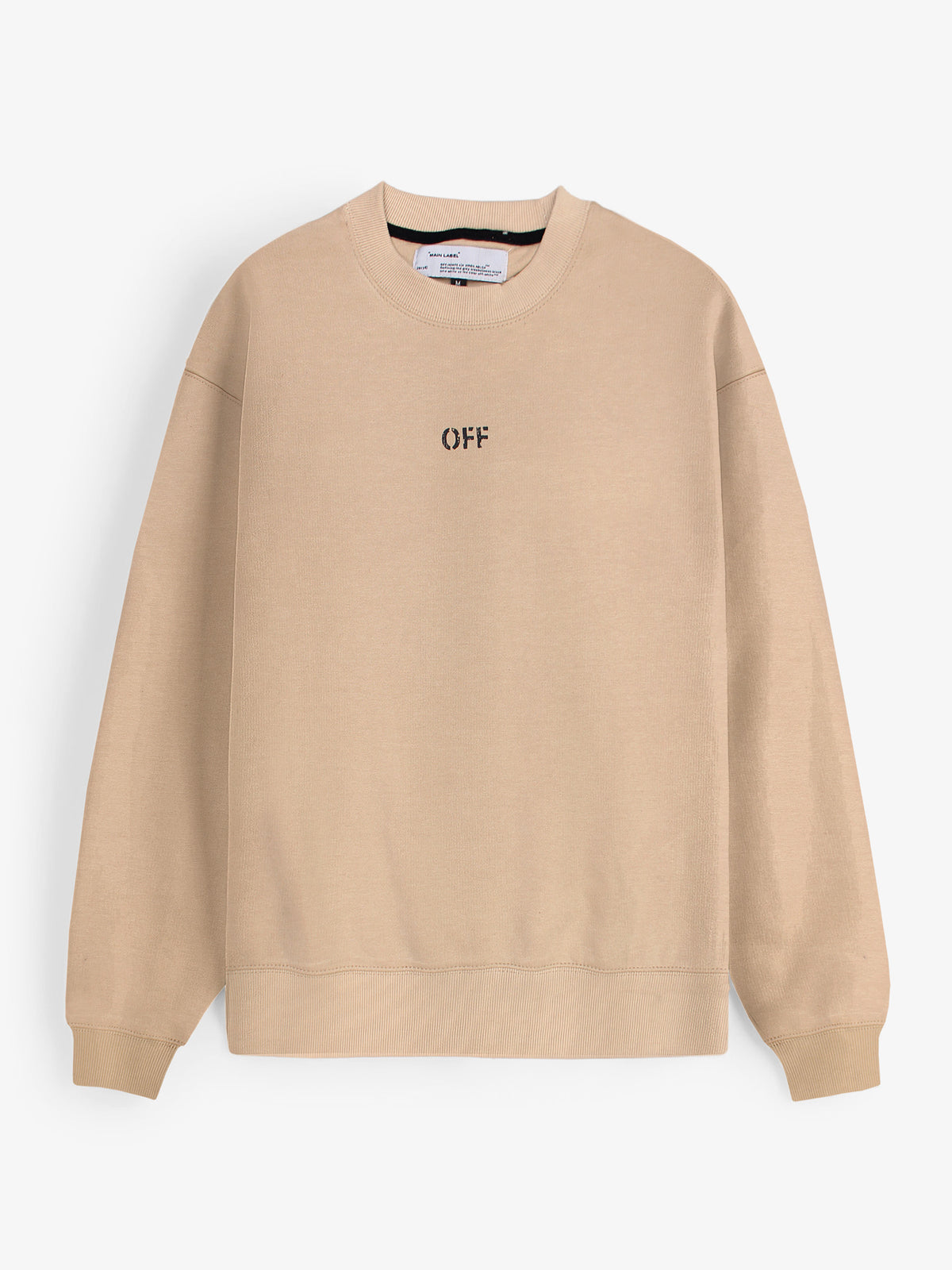 The OFF Fleece Sweatshirt (beige) unisex