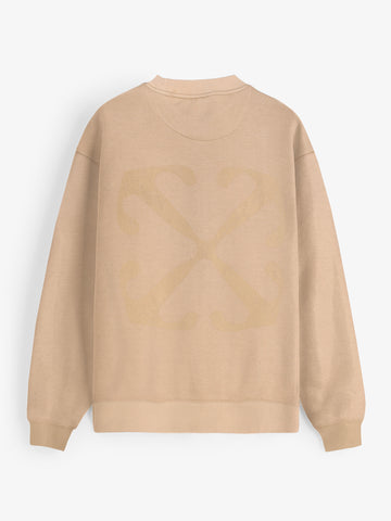 The OFF Fleece Sweatshirt (beige) unisex