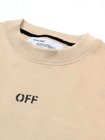 The OFF Fleece Sweatshirt (beige) unisex