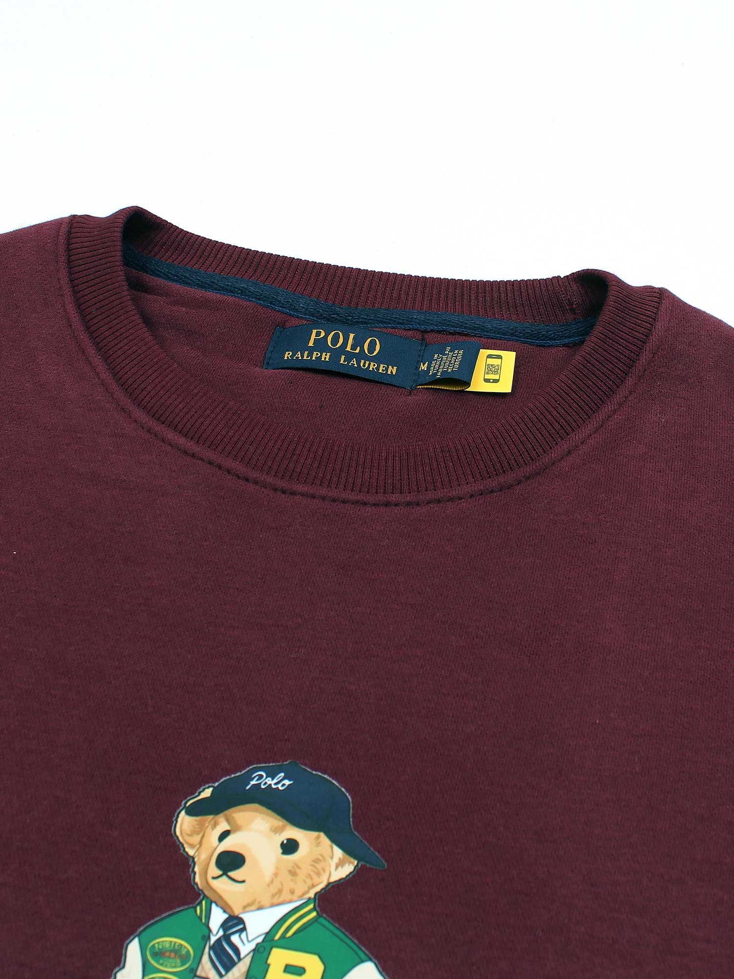 premium Rl Bear Fleece sweatshirt (maroon)