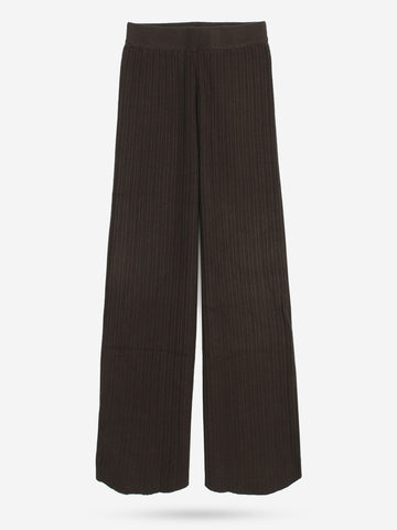 The Kensington Funnel-Neck Ribbed Set (brown)