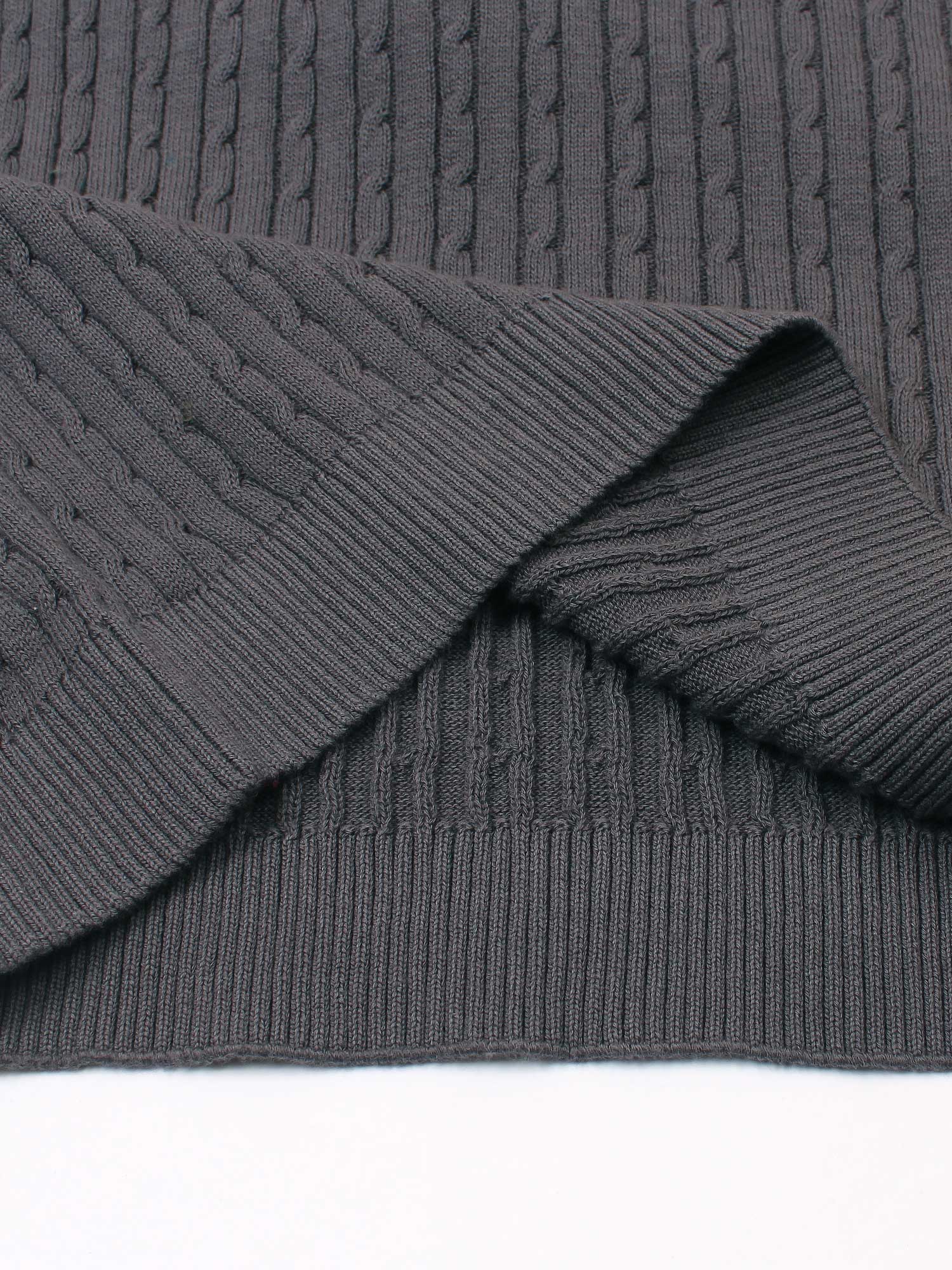 Brandahub polo shirts RL cable knit polo-grey
