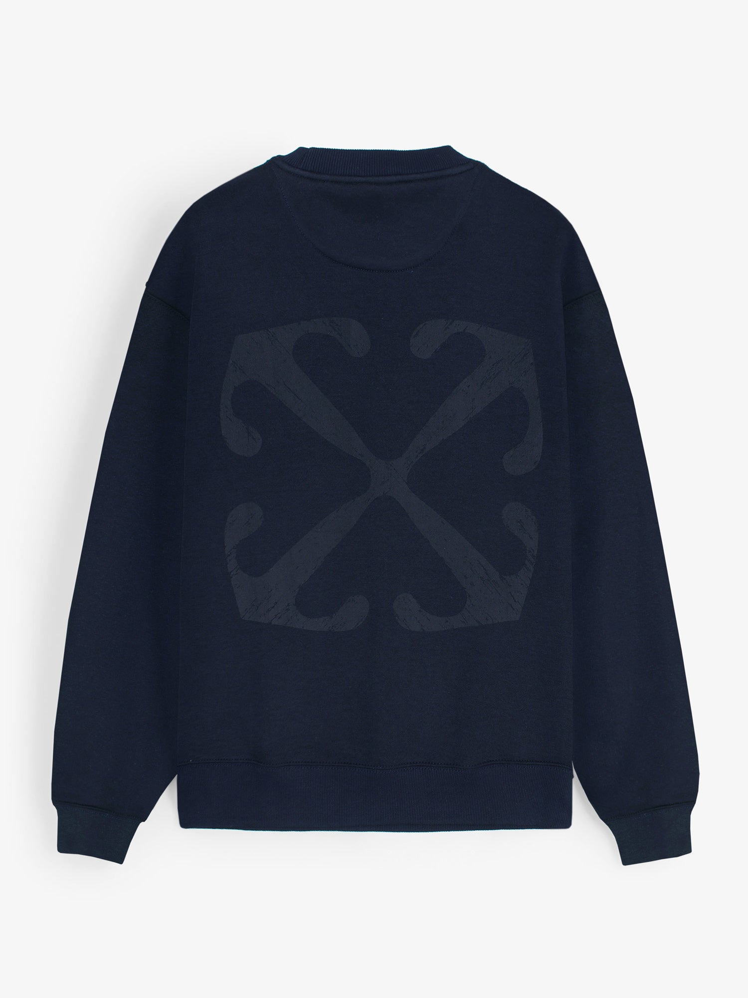 The OFF Fleece Sweatshirt (Navy blue) unisex
