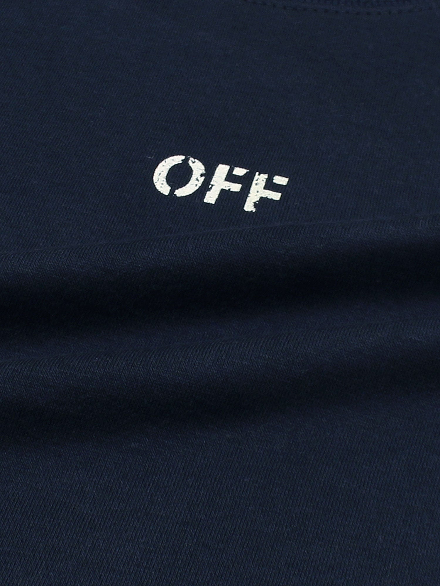 The OFF Fleece Sweatshirt (Navy blue) unisex