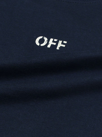 The OFF Fleece Sweatshirt (Navy blue) unisex
