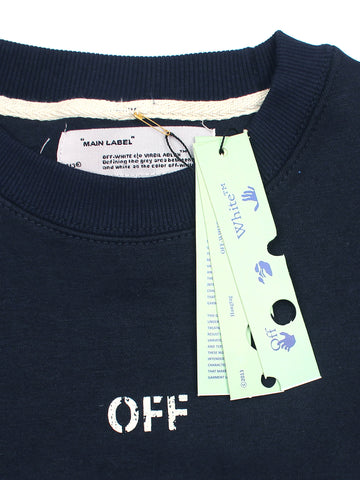 The OFF Fleece Sweatshirt (Navy blue) unisex