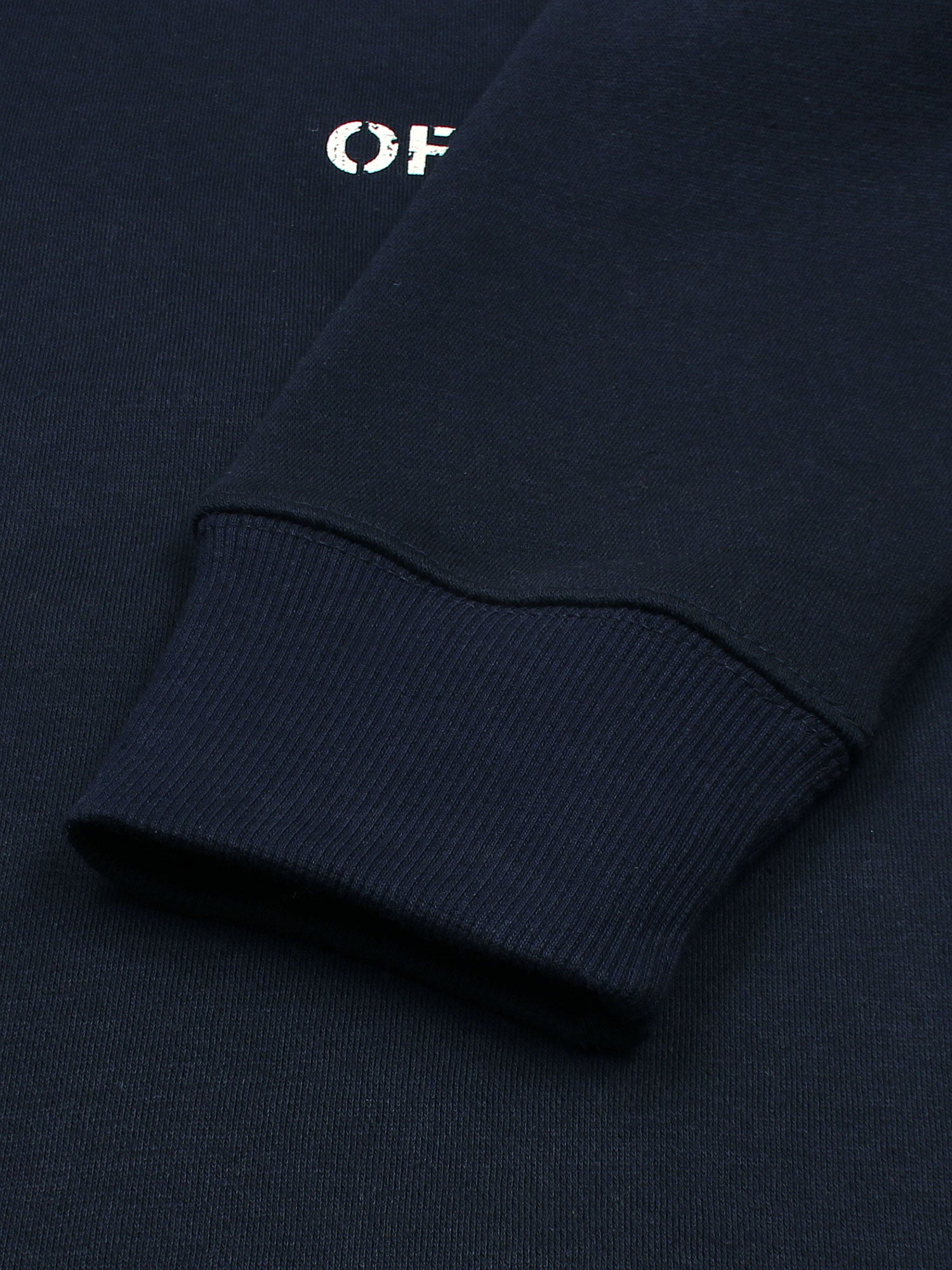 The OFF Fleece Sweatshirt (Navy blue) unisex