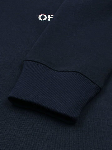 The OFF Fleece Sweatshirt (Navy blue) unisex
