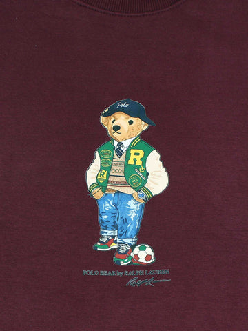 premium Rl Bear Fleece sweatshirt (maroon)