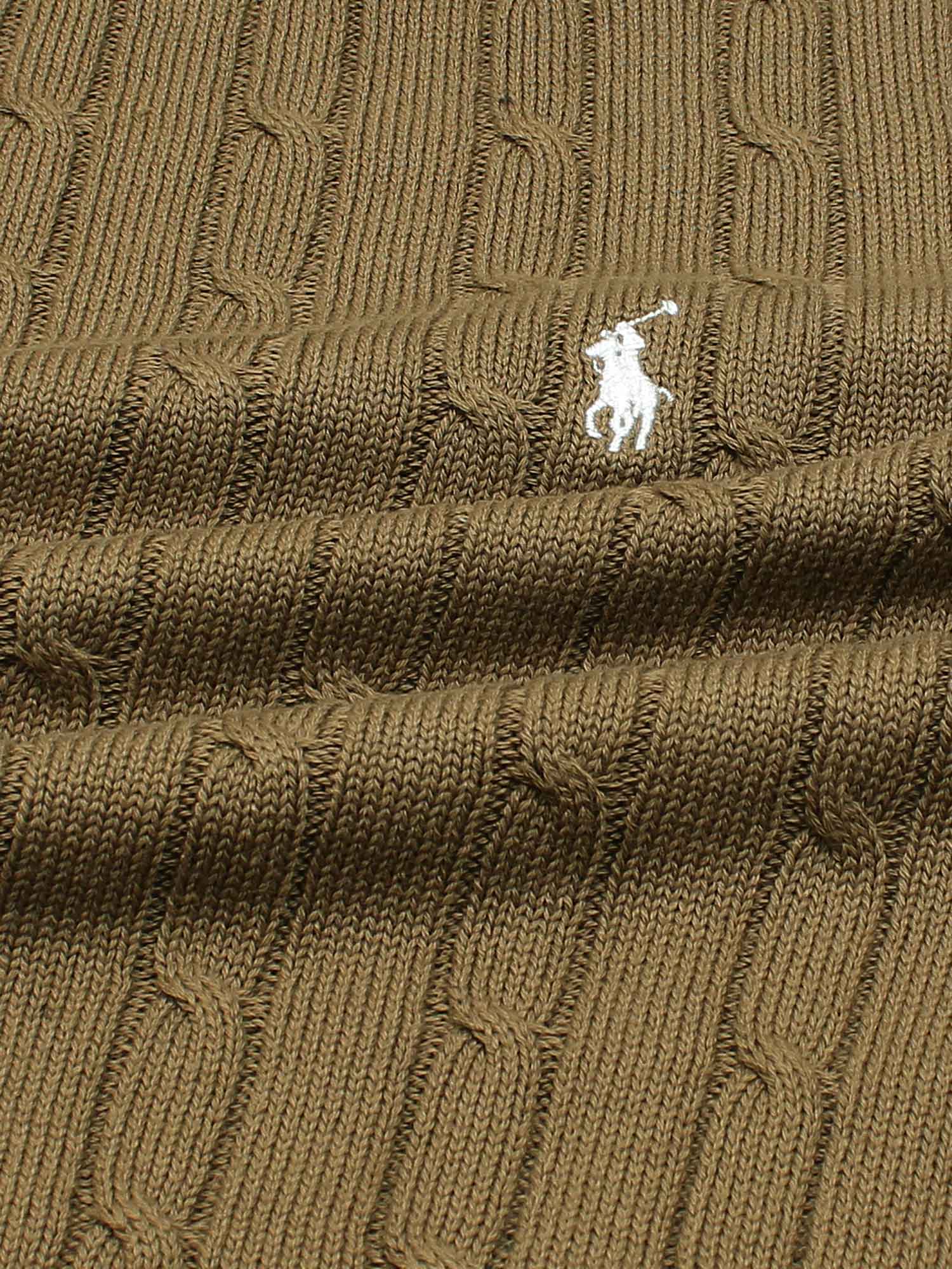 RL Cable-Knit Cotton Sweater (brown)