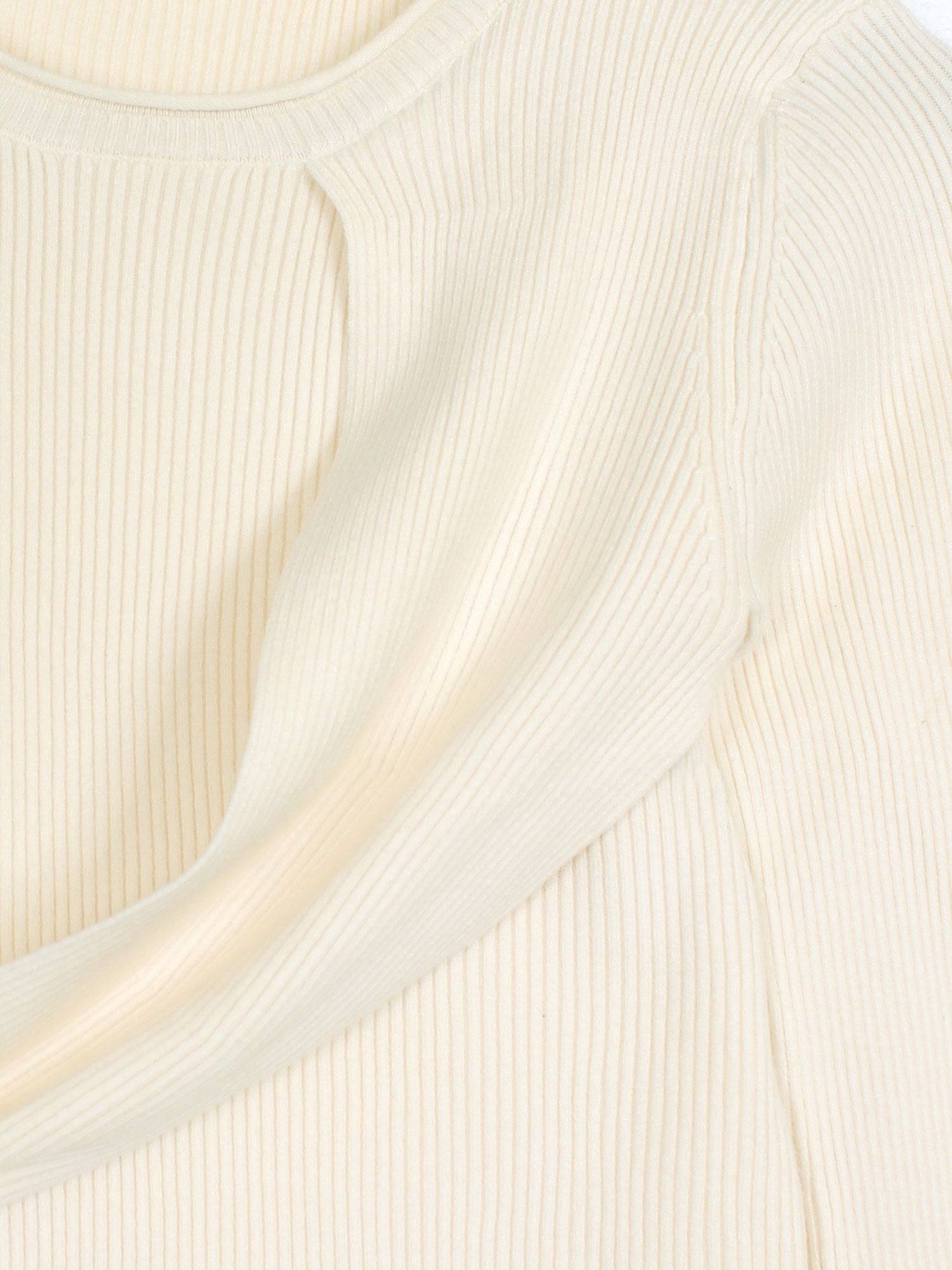 The Aura Asymmetrical Tie-Knit Set (cream)