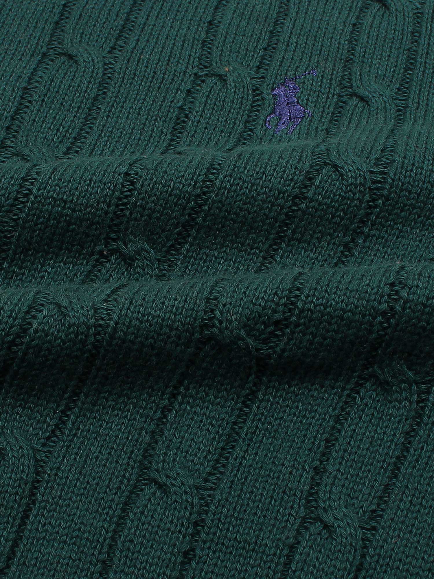 RL Cable-Knit Cotton Sweater (green)
