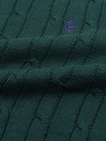 RL Cable-Knit Cotton Sweater (green)