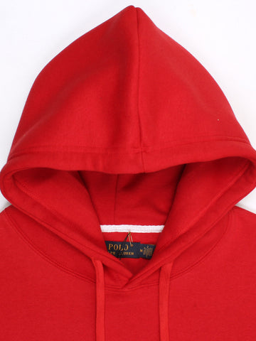 premium Rl triple pony Fleece hoodie (red)