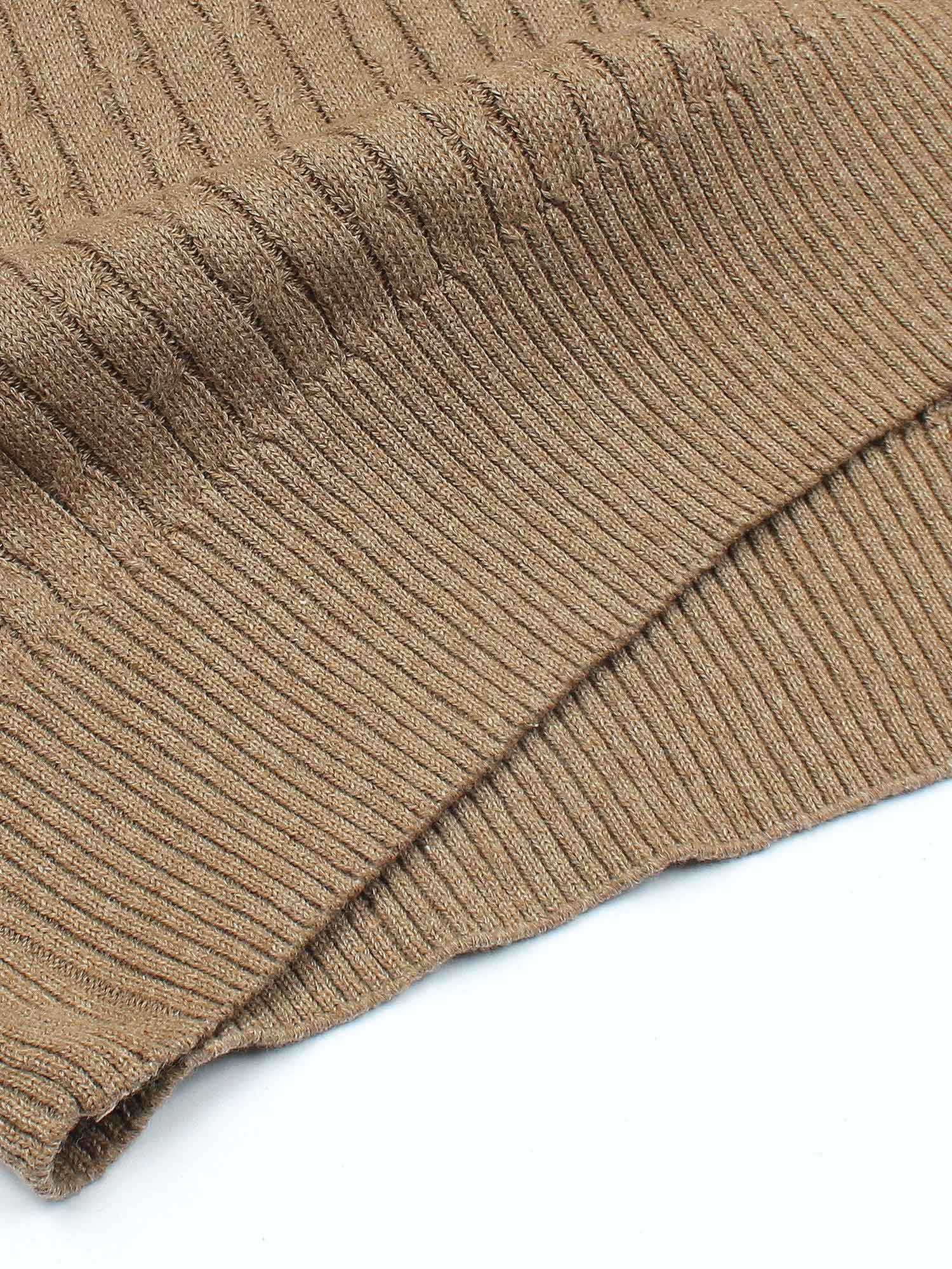 RL cable knit polo-khaki