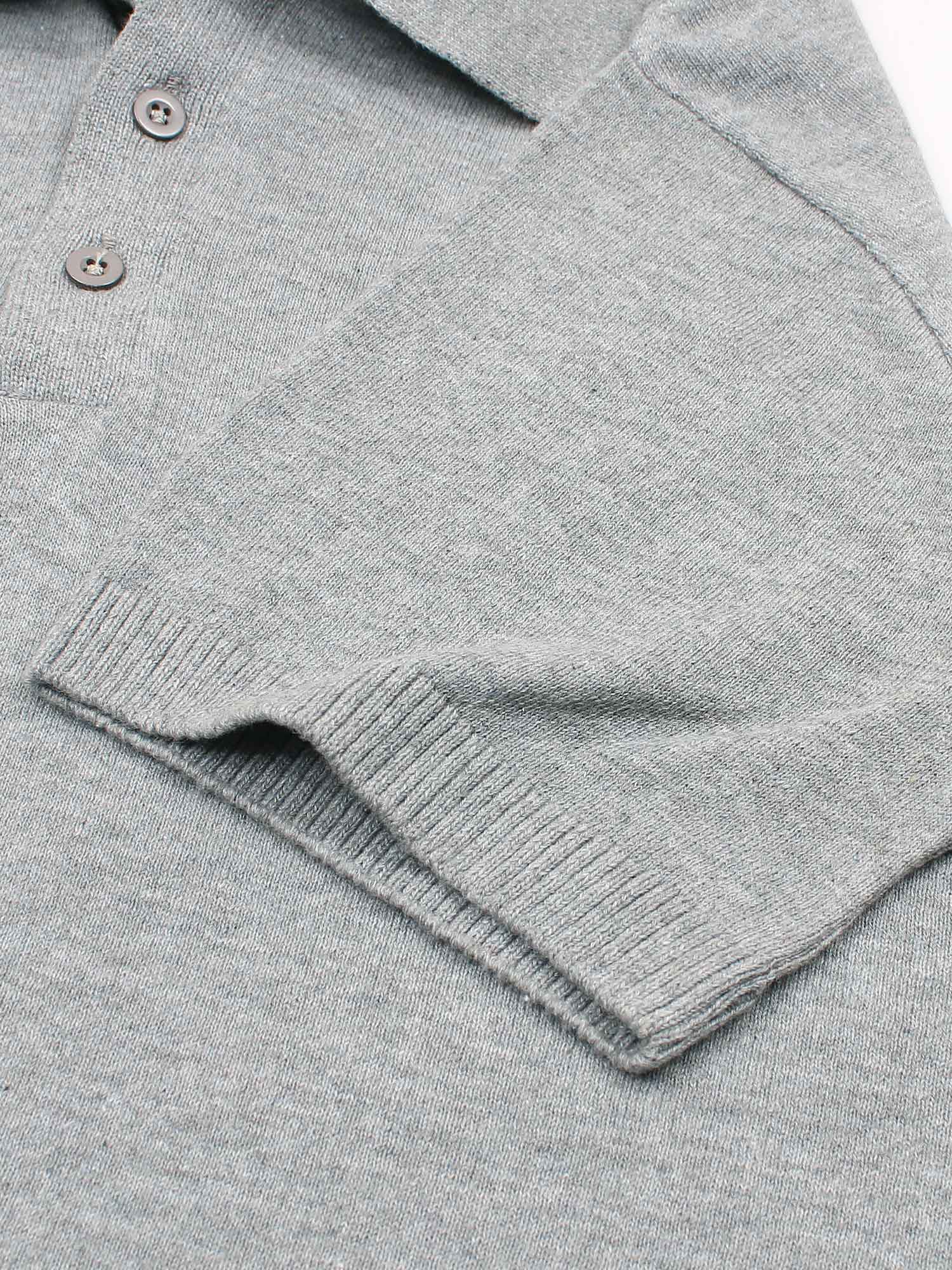 Brandahub polo shirts Premium Rl knit polo-heather grey
