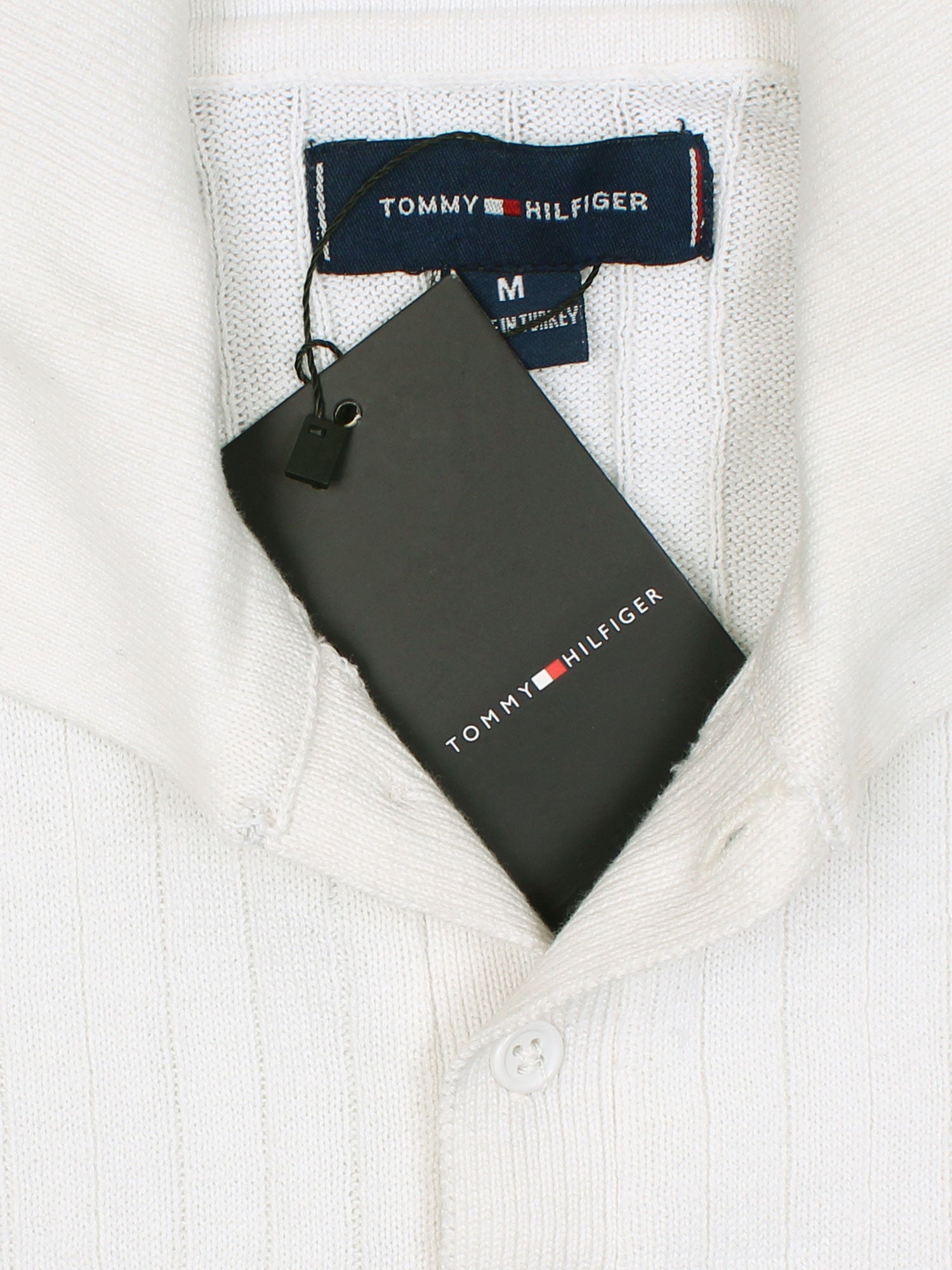 Th knit polo- white