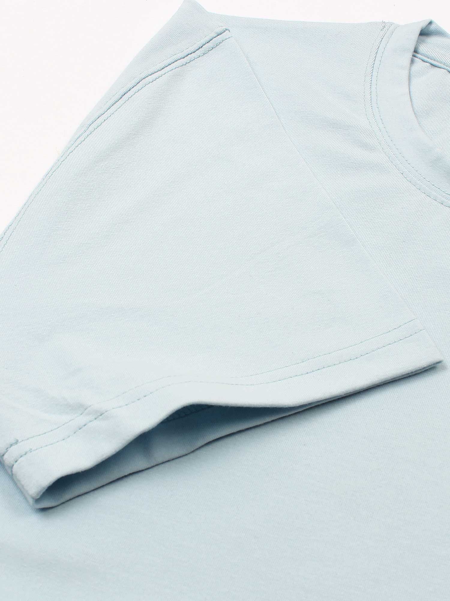 Brandahub T-shirts Ao Printed tshirt-light blue