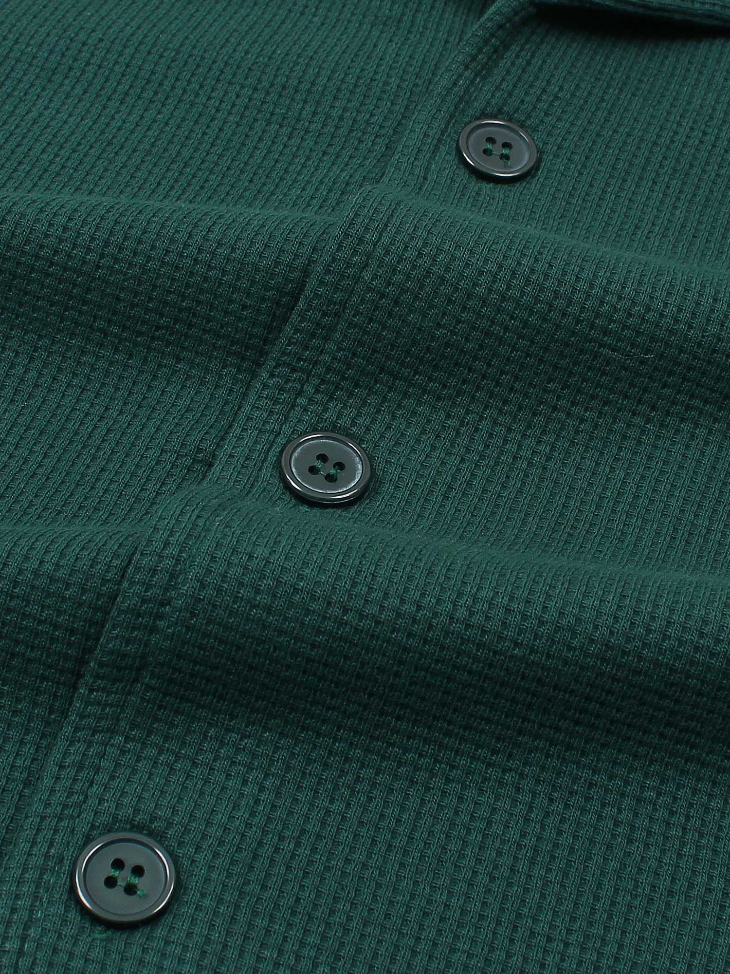 Brandahub polo shirts Premium Zr Waffle knit Resort collar shirt-(british green)