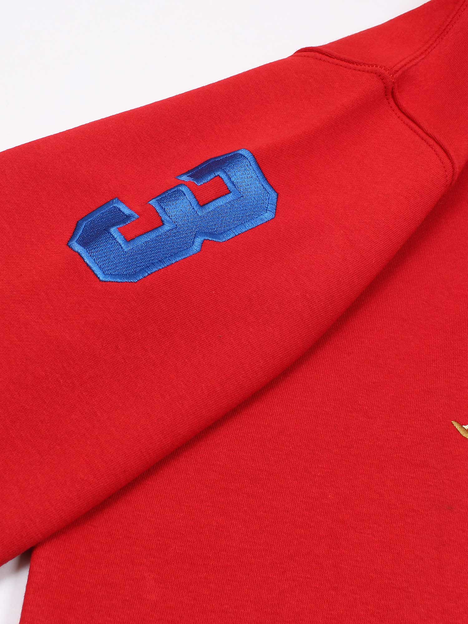 premium Rl triple pony Fleece hoodie (red)