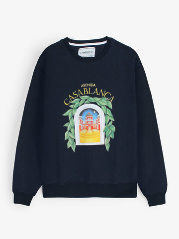 Brandahub sweartshirts The Cb Fleece Sweatshirt (Navy Blue) unisex