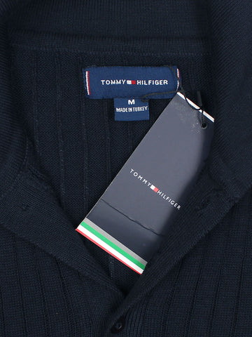 Th knit polo- navy blue