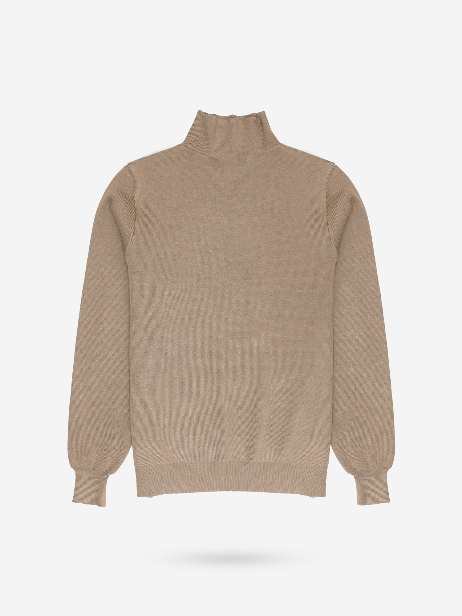 The Geo-Block Poncho Knit Set (Taupe & Cream)
