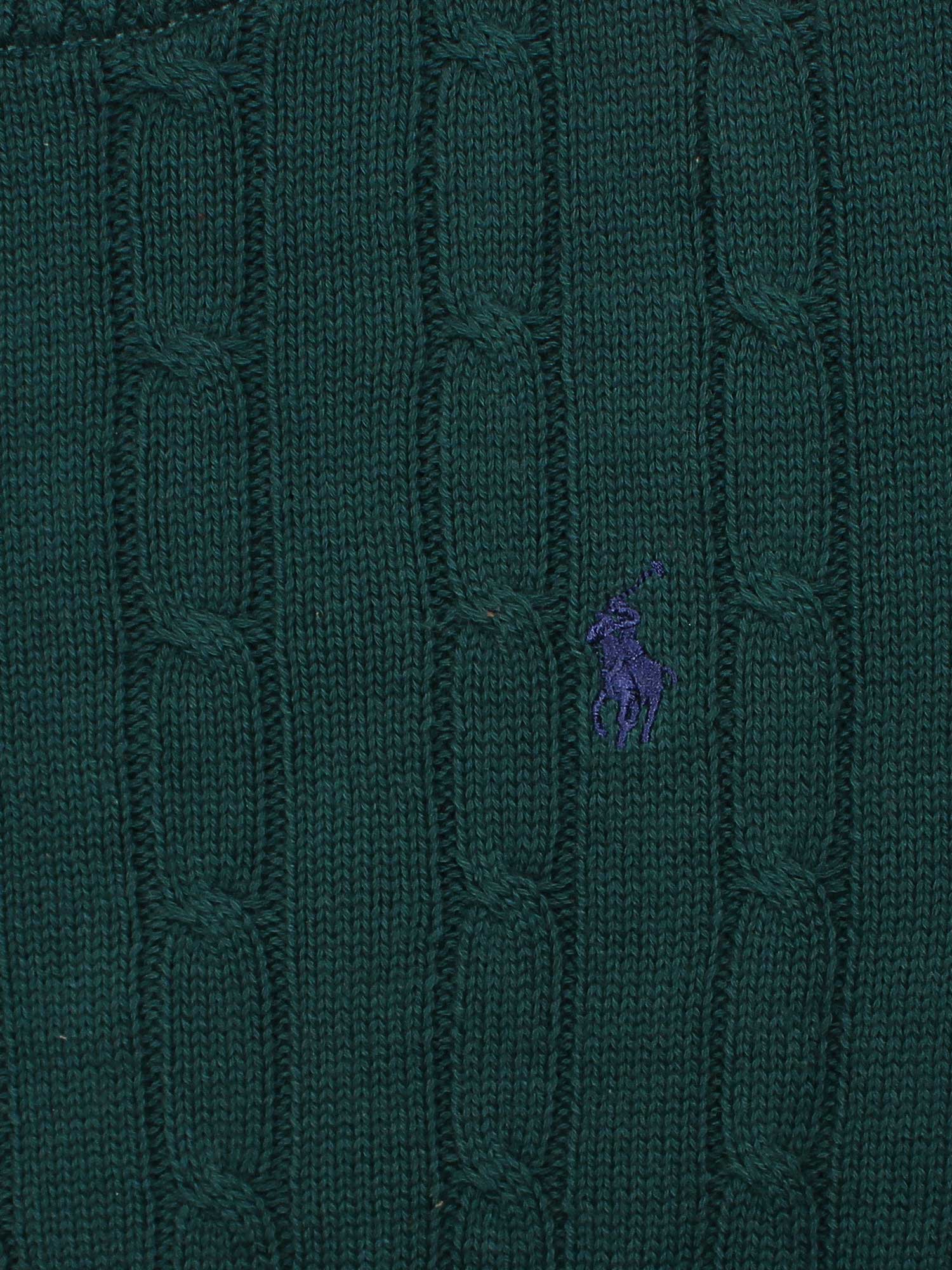 RL Cable-Knit Cotton Sweater (green)