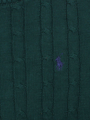 RL Cable-Knit Cotton Sweater (green)