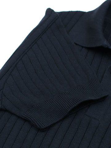 Th knit polo- navy blue