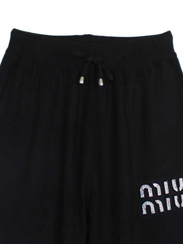 The mumu Crystal-Embellished Knit Set (black)