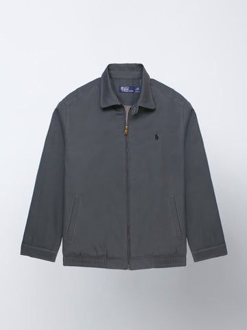 Brandahub Cotton Jackets PRL Cotton Twill Jacket (collar) (grey)