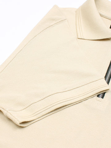 Hb zip polo-beige