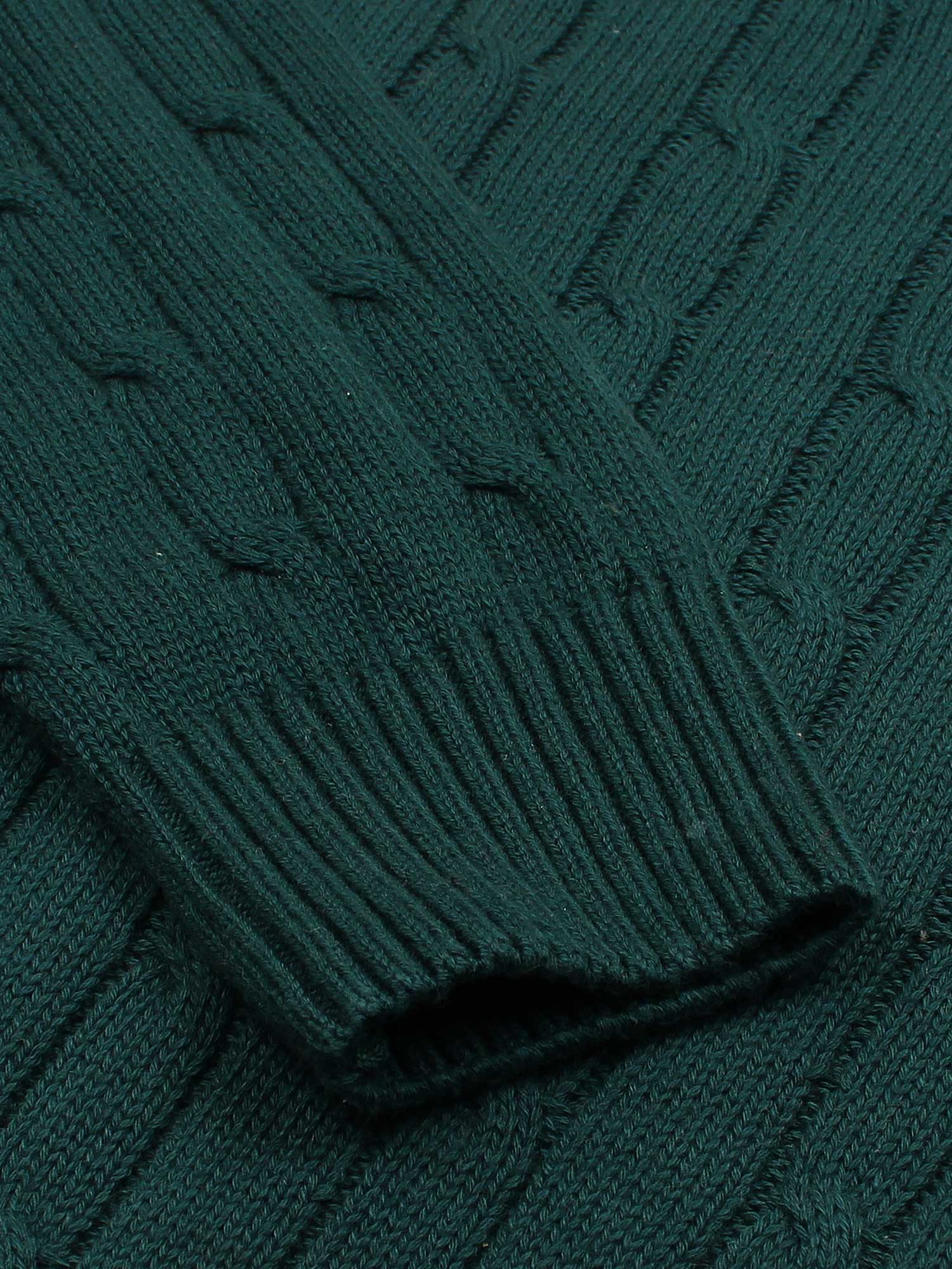 RL Cable-Knit Cotton Sweater (green)