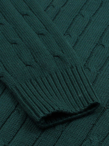 RL Cable-Knit Cotton Sweater (green)