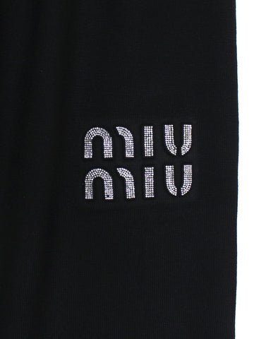 The mumu Crystal-Embellished Knit Set (black)