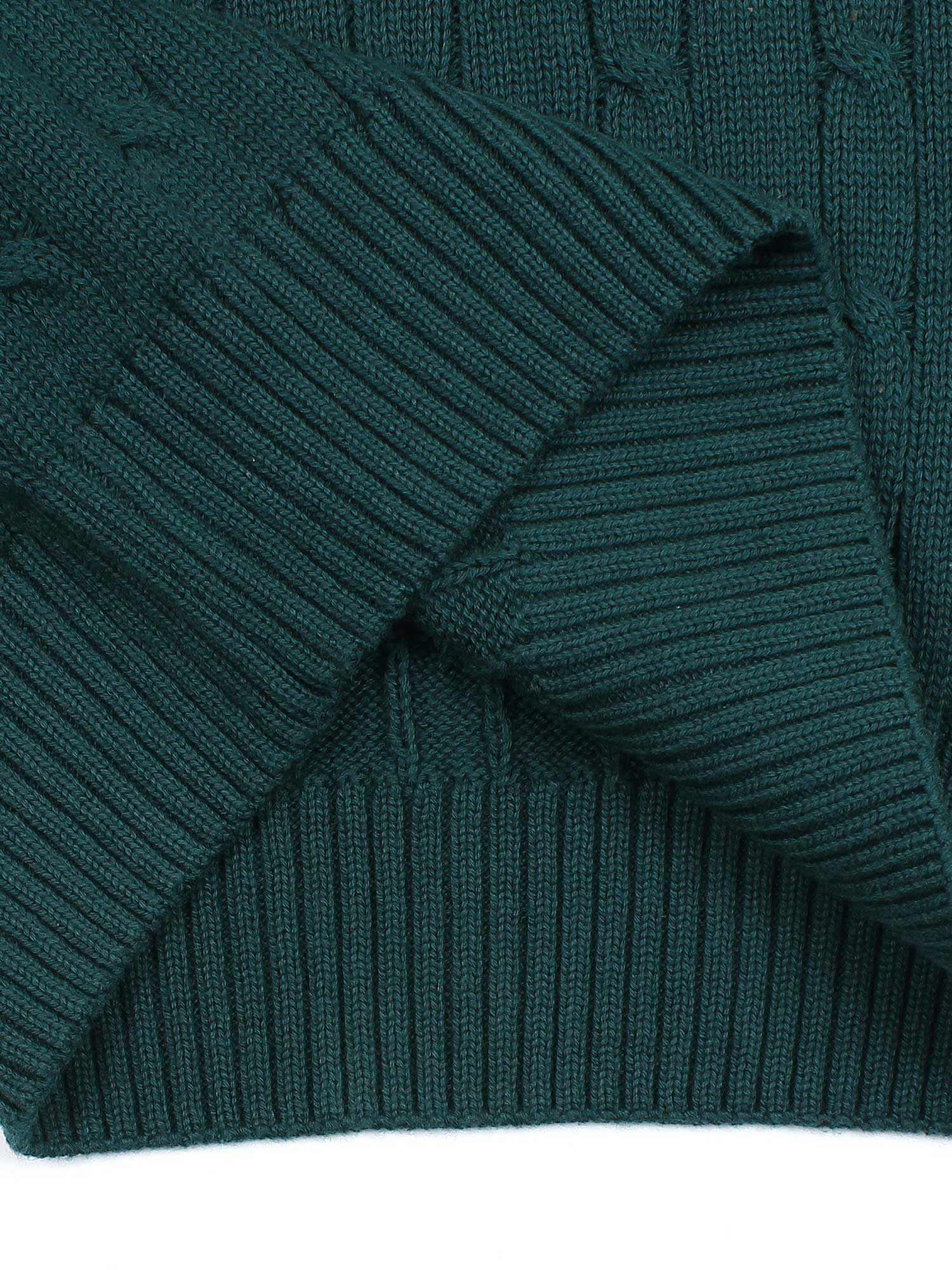 RL Cable-Knit Cotton Sweater (green)