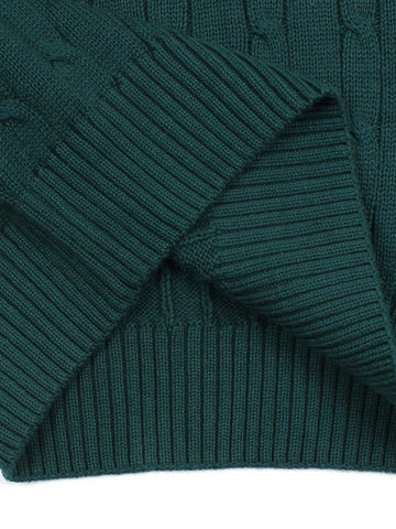 RL Cable-Knit Cotton Sweater (green)