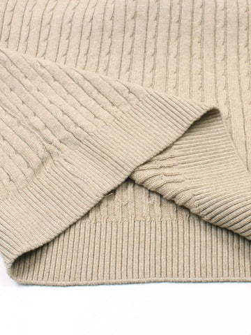 Brandahub polo shirts RL cable knit polo-beige