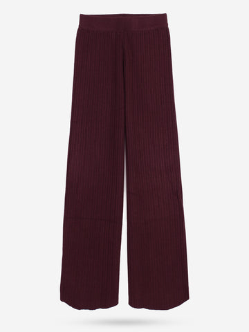 The Kensington Funnel-Neck Ribbed Set (Burgundy)
