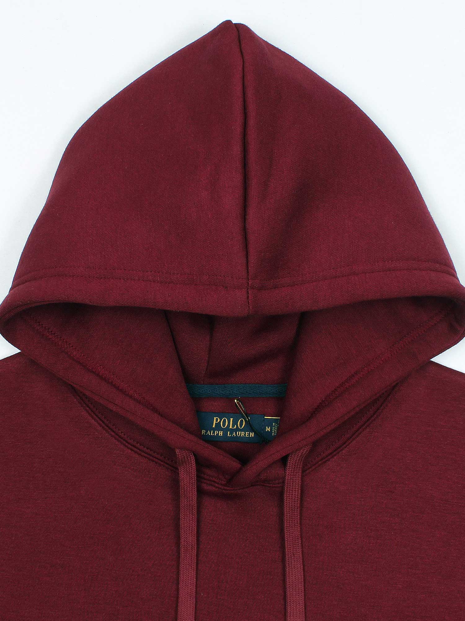 premium Rl triple pony Fleece hoodie (maroon)