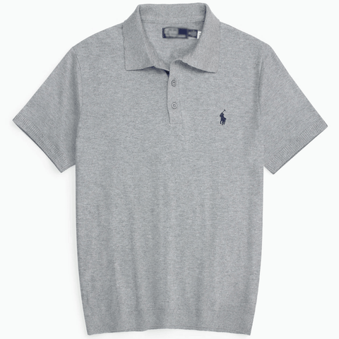 Brandahub polo shirts Premium Rl knit polo-heather grey