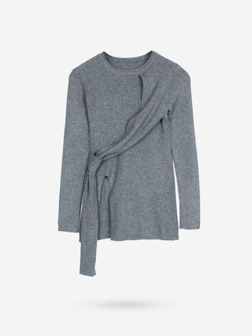 The Aura Asymmetrical Tie-Knit Set (grey)