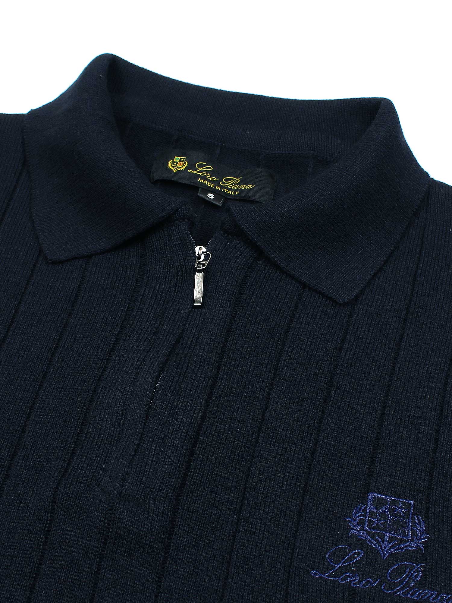 LP knit polo- navy blue