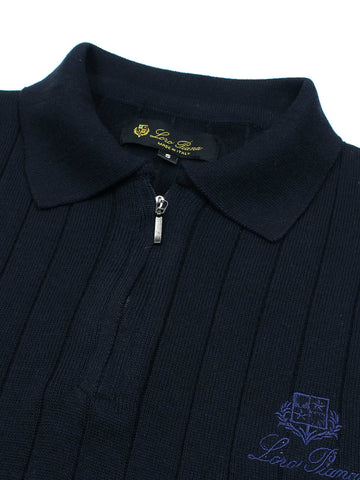 LP knit polo- navy blue