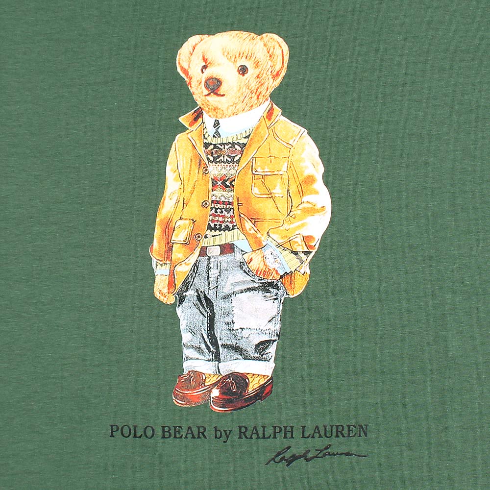 PRL bear T Shirt-olive green